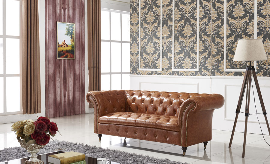 Oak Flower B - Leather Sofa Lounge